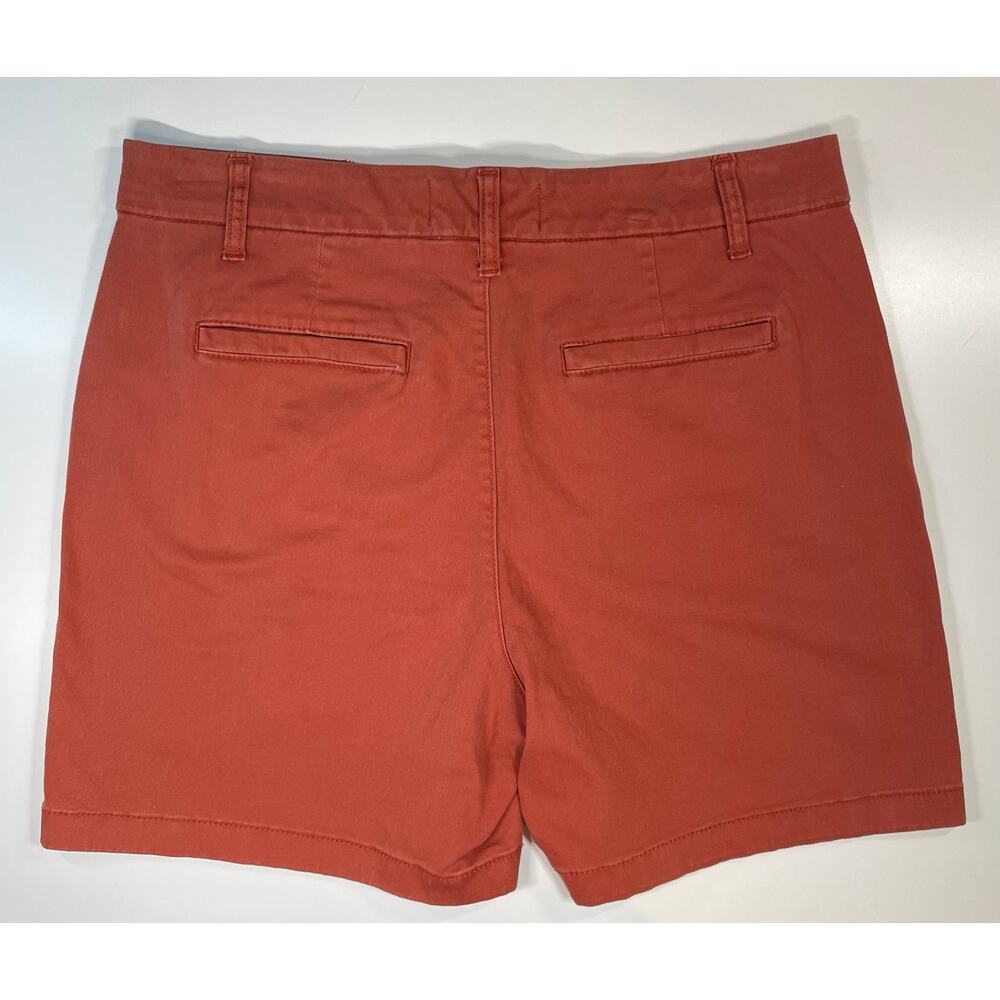 Anne Klein Womens 12 Salmon Stretch Chino Shorts Mid Rise Casual Summer - Picture 8 of 10